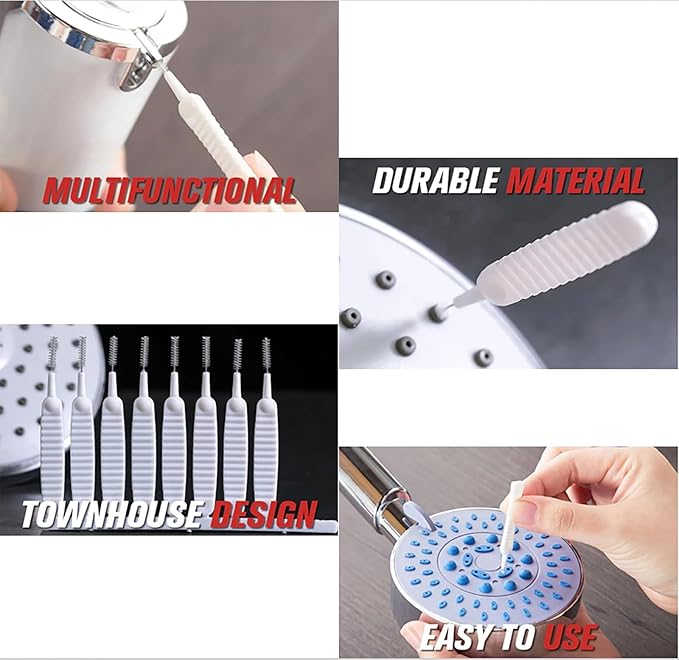 Gap Hole Anti-Clogging Cleaning Brush, 2026 Upgrade Shower Head Brush Shower Head Cleaning Brush Shower Head Cleaner Tool Multifunctional Shower Head Cleaning Brushes for Household Bathroom (10Pack)