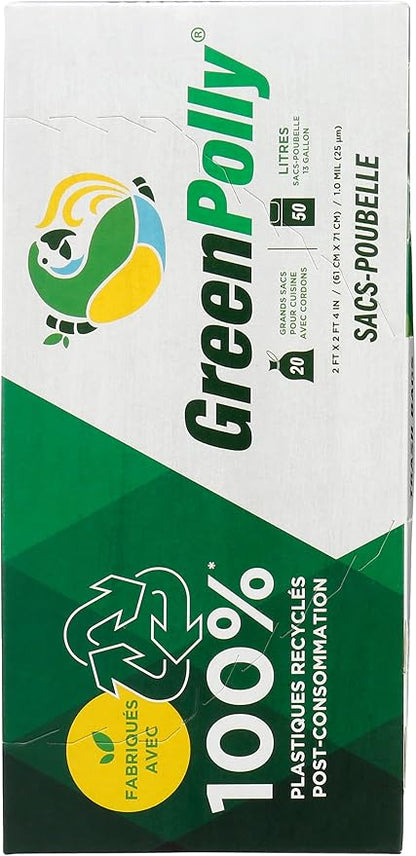 Tall Kitchen Trash Bags, 20 Count