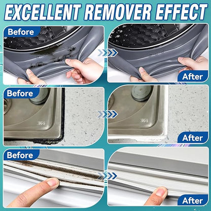 Bondtech HomeMold Stain Remover Gel, 8 Fl Oz Heavy Duty Stain Cleaner for Washing Machine Seal, All-Purpose Cleaning for Bathroom, Grout, Shower, Kitchen, Wall (Clear, 8 OZ, Cleaner 1 Pack)