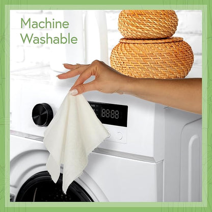Jenvita Reusable Bamboo Paper Towels |Heavy Duty, Absorbent & Durable | Reusable Washable Paper Towels | FSC Certified | 100% Rayon Derived From Bamboo | Kitchen Towels | 20 Sheets, 12"x11" | 2 Rolls