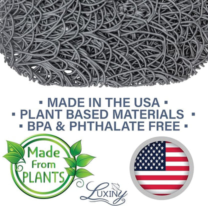 Soap Savers for Bar Soap, American Made by Luxiny, Lifts Soap in Soap Dishes & Shower Soap Holders -Handmade Soap Lasts Longer -Made from Plant Based Material (Slate Gray)