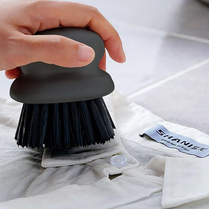 2Pack Dish Scrub Brush, Palm Brush Dish Scrubber with Ergonomic Grip, Kitchen Scrub Brushes for Cleaning for Pans, Pots, Kitchen Sink Cleaning-Black