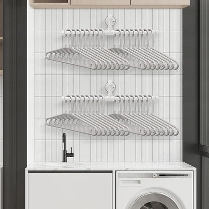 Industrial Pipe Clothes Rack Wall-Mounted, Multi-purpose Rustic Vintage Hanging Rod for Space-Saving Storage in Bedroom, Bathroom, and Laundry Room, 2 Pack White