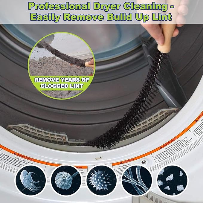Sealegend Dryer Vent Lint Vacuum Atttachments Compatible with Shark NV360,NV350, NV351,NV352, NV353,NV500, NV501 Vacuum Cleaner Hose,Flexible Dryer Vent Cleaner Kit with Lint Remover Brush