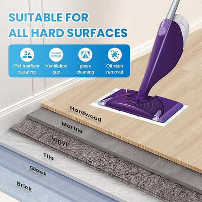 20 Count Wet Jet Pads Refill, Compatible with Swiffer WetJet Spray Mop, Super Absorbent Disposable Cleaning Pads for All Floor Types