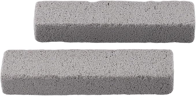 2-Pack Pumice Stone Cleaning Sticks with Handle for Toilet Bowl, Pool Tile, Grill and Bathroom - Removes Hard Water Rings, Lime, Calcium and Rust Stains