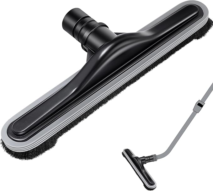 Replacement Floor Tool Compatible with ProTeam 101446 E-Z Glide Backpack Vacuum,Compatible with Hoover C2401, 14" Multi-Surface Brush for Commercial Cleaner(Brush with Tpe Strip,Black)