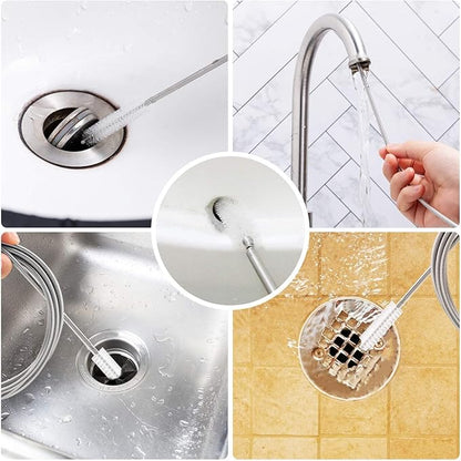 2 Pack 120 Inch Flexible Drain Brush, Sunroof Drain Cleaning Tool for Ice Maker, Refrigerator & AC Drain Line