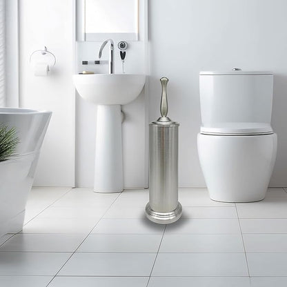 Brushed Nickel Toilet Bowl Brush with Holder, Durable Bathroom Cleaning Tool, Modern Design for Easy Toilet Maintenance, Bathroom Cleaner Brush for Efficient Cleaning and Hygiene
