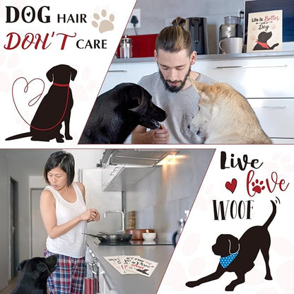 Chengu 6 Pcs Mixed Dog Swedish Kitchen Table Reusable Dishcloths for Kitchen Sponge Cloths Absorbent Dishtowels No Odor Hand Towels and Dry Cleaning Wipes for Home Bathroom Office Housewarming Gifts