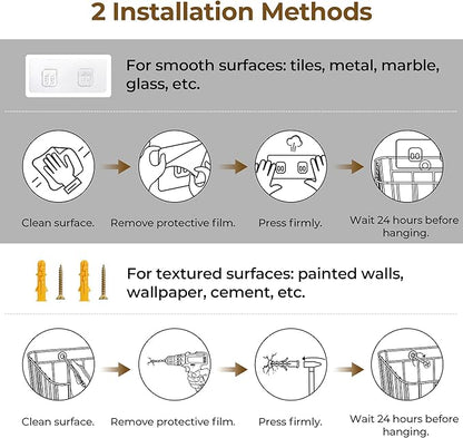 StorageWorks Trash Bag Holder with Lid, Wall Mount Seagrass Plastic Bag Holder for Kitchen, Cabinet and Countertop