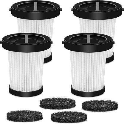 Washable Reusable Replacement Filter Compatible with Gxzsk 500W Corded Mattress Vacuum Cleaner，Dual Cup & Widen Suction Port Handheld Vacuums 4-Pack