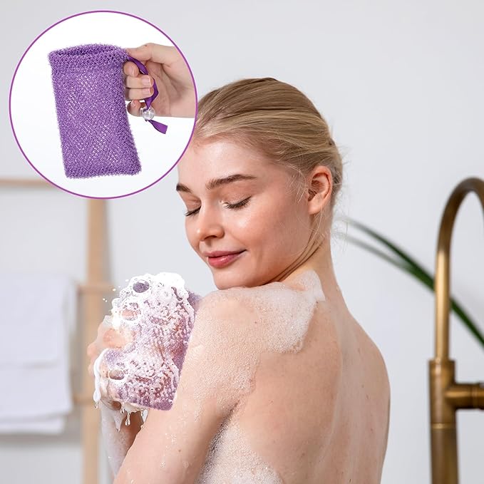 6 PCS Mesh Soap Bags, 5.5 x 3.5 in Mesh Soap Bags Hangable Bar Soaps Pouch Colorful Soaps Saver Bag with Drawstring Closure Exfoliating Mesh Shower Bag for Bath & Shower (6 Colors)