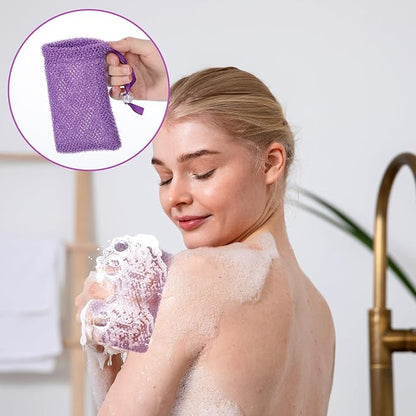 6 PCS Mesh Soap Bags, 5.5 x 3.5 in Mesh Soap Bags Hangable Bar Soaps Pouch Colorful Soaps Saver Bag with Drawstring Closure Exfoliating Mesh Shower Bag for Bath & Shower (6 Colors)