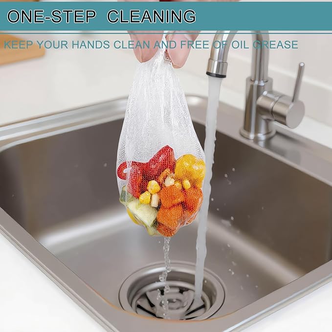 400 PCS Disposable Kitchen Sink Strainer Mesh Bag, Ultra-Fine Elastic Anti-Clogging Drain Filter Net, Universal Fit for Kitchen Bath Sink Strainers, Food Waste Debris Catcher, Drain Cover Strainer Bag