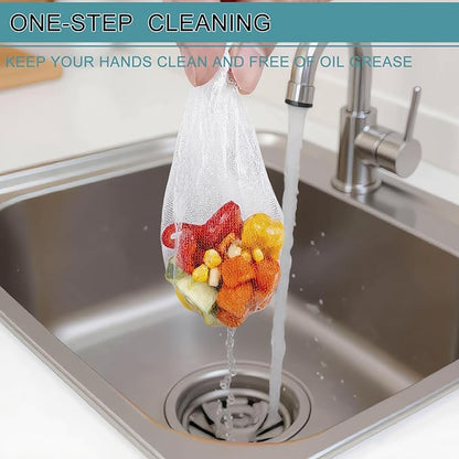 400 PCS Disposable Kitchen Sink Strainer Mesh Bag, Ultra-Fine Elastic Anti-Clogging Drain Filter Net, Universal Fit for Kitchen Bath Sink Strainers, Food Waste Debris Catcher, Drain Cover Strainer Bag