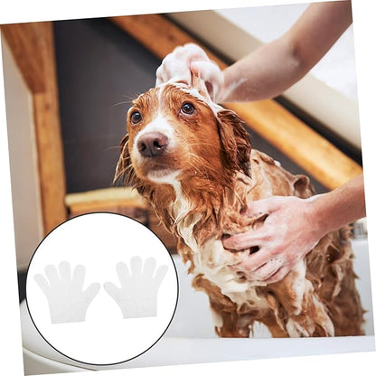 Garneck PET Grooming Gloves for Cats and Dogs Waterproof Bathing and Cleaning Mitts No-Rinse Massage Wipes Scented 10-Piece Set for Spa and Grooming