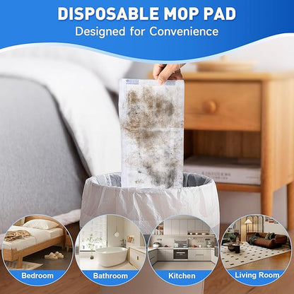 Mop Pads Refills Compatible with Swiffer WetJet Mop, Disposable Mop Pads for Hardwood Floors, Tile, Laminate & Multi-Surface Cleaning, 60 Pack