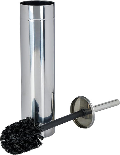 Bath Bliss Toilet Brush with Weighted Base | Slender Design | 360 Degree Brush | Bathroom Cleaning | Chrome