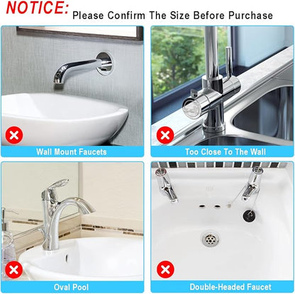 Sink Splash Guard, Silicone Sink Faucet Mat Sink Accessories Faucet Absorbent Mat for Kitchen, Bathroom, Sink Sponge Holder (White)