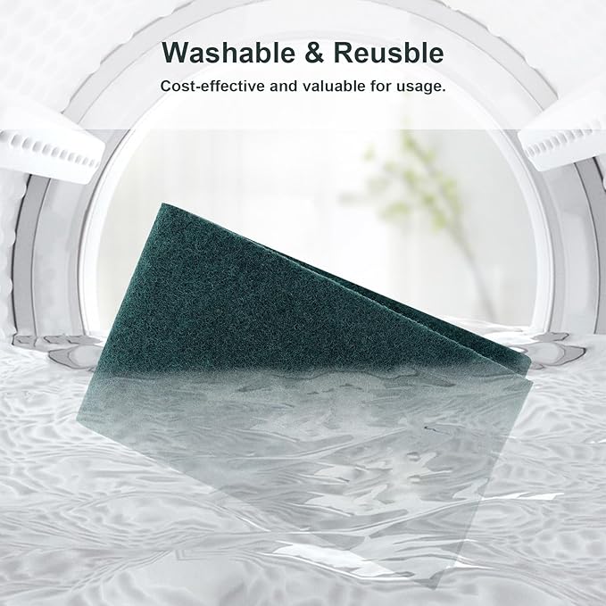 18in Reusable Scrub Mop Pads: 6 Pack Washable and Scrubbing Replacement Pads Compatible with Bona, Rubbermaid and Libman Microfiber Mops