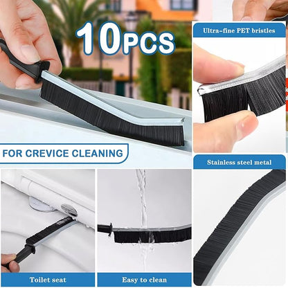 10pcs Crevice Cleaning Brush, Hard Bristle Crevice Cleaning Brush，Household Cleaning Brushes, Gap Cleaning Brushes for Toilet, Bathrooms, Kitchens, Bathtub, Sink, Windows