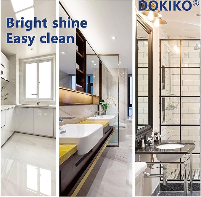 DOKIKO Glass Cleaner Refill Tablets - 50 Concentrated Multi-Surface Cleaning Tablets, 1 Pack Makes 50 * 16 fl oz Spray for Windows, Mirrors, Windshields & More