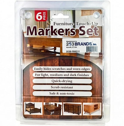 Wood Surface Scratch and Stain Remover Kit - Includes The Original Almond Stick by Tibet and Furniture Touch-Up Markers Repair Kit (203 Brands) for Wood Floors, Tables, Desks, and More