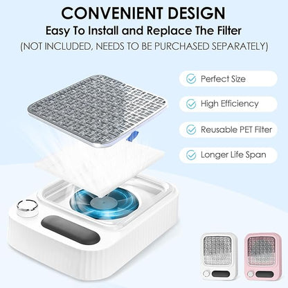 2PACK Reusable Nail Dust Collector Filter, Replacement Filters Compatible with Nail Duster Collector, Powerful Nail Vacuum Nail Filters, Nail Dust Extractor Replacement, Easy to Clean 5.51x5.31inch