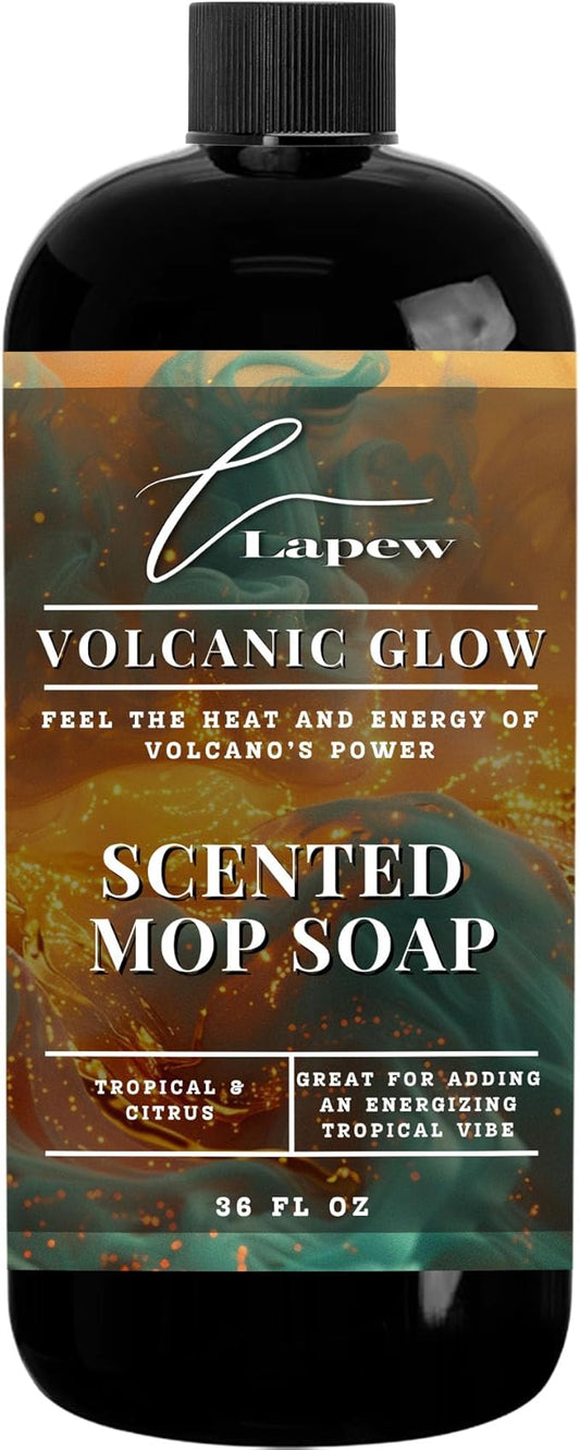 Lapew Volcanic Glow Scented Mop Soap - Luxury Floor Cleaner Concentrate for Mopping Tile, Laminate, Vinyl & Hardwood | Streak-Free, Low-Foam | 36 oz