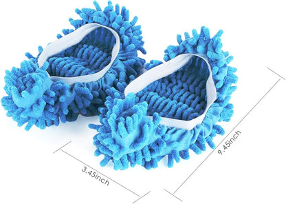 Washable Mop Slippers, Multifunction Microfiber Dust Mop Shoes Slippers Floor Cleaning Shoes Cover for Home