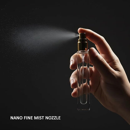 Mini Glass Spray Bottles, 10ml, 6 Pack, Fine Mist Refillable, Portable Travel Perfume Atomizers (Golden)