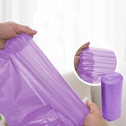 4 GALLON Bathroom Trash Bags Purple, 100 Counts Small Garbage Bags for Office, Bathroom Wastebasket Waste Bin Black Portable Rubbish Bags (Purple 100pcs)