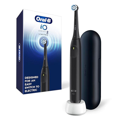 Oral-B Rechargeable Electric Toothbrush, iO Limited Simple Clean, 3 Cleaning Modes, Automatic Pressure Sensor to Protect Gums, Travel Case, Night Black