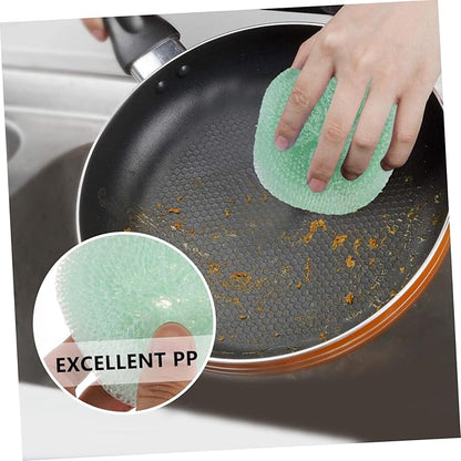 12pcs Multi-Functional Kitchen Cleaning for Dishware and Cookware Household Scouring for Pots and Bowls Random Colors Essential Cleaning Tools