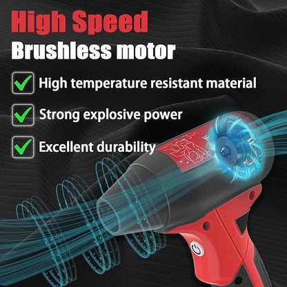 Mini Jet Dry Blower Fan for Milwaukee M18 Battery,130000RPM Electric Air Duster,Rechargeable Cordless Jet Fan Blower for PC, Car and Outing Jobsite (Battery Not Included)
