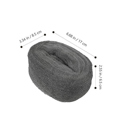 Gadpiparty 2 Rolls #0000 Steel Wool Pads Fine Wire Wool Cleaning Mesh for Rust Removal Polishing Wood and Metal Surfaces Flexible Buffing Fabric for Industrial and Household Use