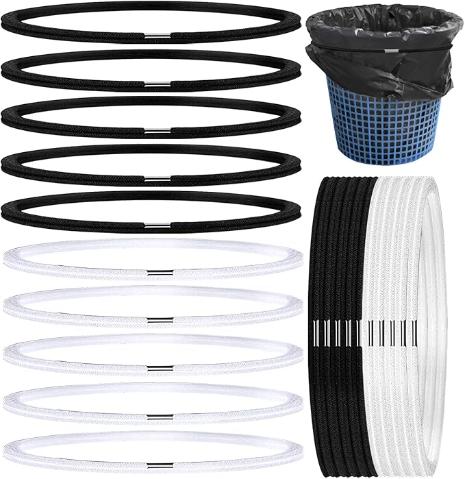 20 Pcs Garbage Can Bands, Trash Can Elastic Rubber Bands Fits 8 to 33 Gallon Trash Cans, Trash Can Bands Waste Box Holder Cabinet Loop Straps for Garbage Bag Liner Home Office School Indoor Outdoor