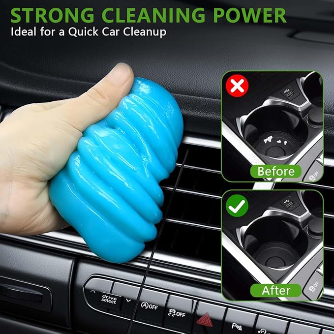 SenseYo 2 Pack Car Cleaning Gel Putty Slime, Car Interior Cleaner Detailing Tools for Notebook Keyboard Camera