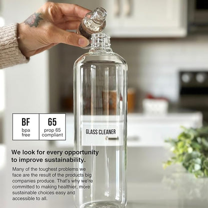 Public Goods Glass Cleaner Refill | Refill Concentrate for Windows, Mirrors, Glass Surfaces | Cruelty Free, Paraben Free, Vegan Friendly | 3 Pack - 24 Oz Diluted