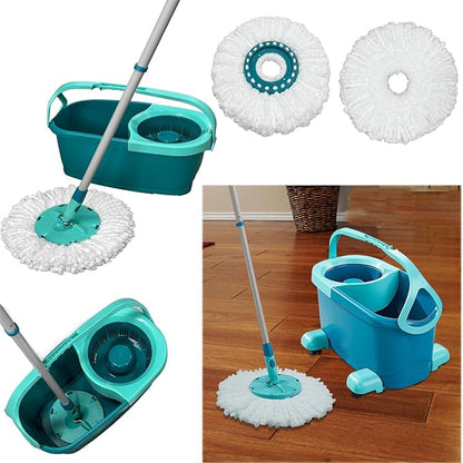4 Pack Spin Mop Heads Replacement Compatible with Leifheit Clean Twist,Microfiber Head Mops for Leifheit Clean Twist Mop Systems,Dry Wet Clean All Hard-surfaced Floors Machine Washable