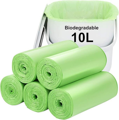 Trash bags 2.6 gallon Biodegradable: Aievrgad Garbage bags for tall kitchen trash can liner, 120 count,Unscented, Heavy Duty, Thickened, for food/kitchen waste or Graden,green 10L