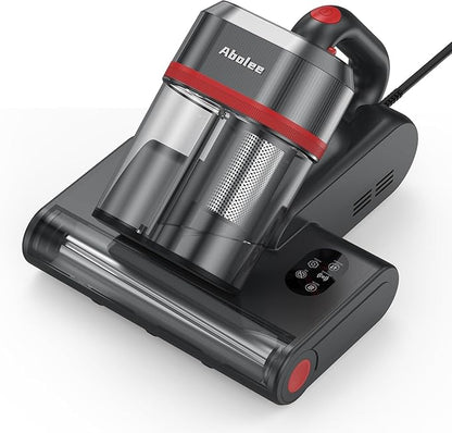 Abolee Bed Vacuum Cleaner, 6-in-1 Mattress Vacuum Cleaner Bed Vacuum Cleaner with UV-C Light & 15kPa Suction, Powerful Double-Cup Handheld Vacuum, Corded Handheld Vacuum for Dust, Silver-Gray