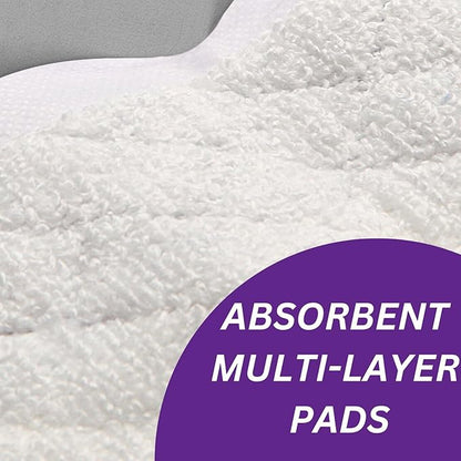 30 PCS Mopping Pad Refill for Wet Jet Mop,Multi-Surface Semi-Disposable Mop Pad Compatible with Swiffer Wetjet & All 10-11'',Thickned and Absorbent Wet Pads Refill