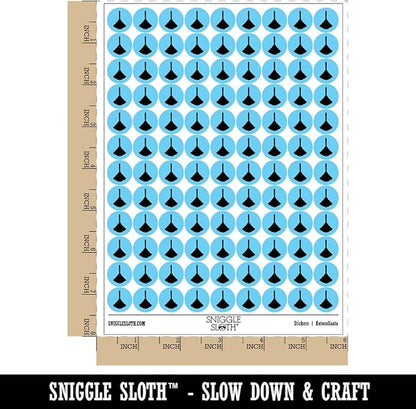 Feather Duster Cleaning 200+ Round Stickers - Matte Finish - 0.50" Size - Light Blue