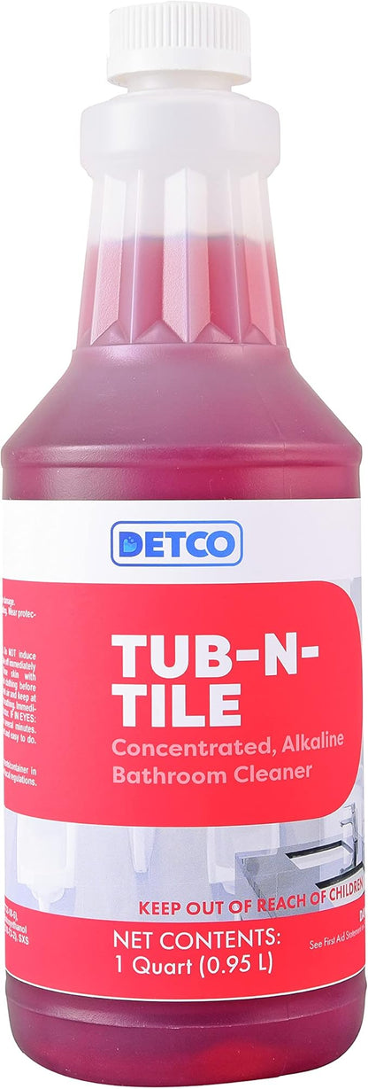 Detco-Tub-N-Tile -Multi-Purpose Cleaner-Concentrated, Great on Soap Scum and Grime Remover - Just add 4 oz. to your spray bottle of water.Great for tubs, tile, and bathroom cleaner - 32 oz