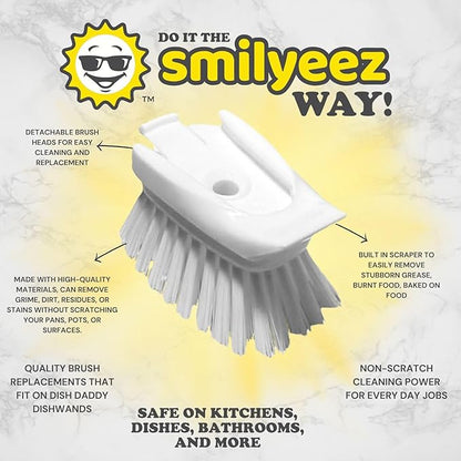 Smilyeez Dish Brush Refill for Dish Daddy (Reg. TM) Dishwand (2 Pack) Replacement Head