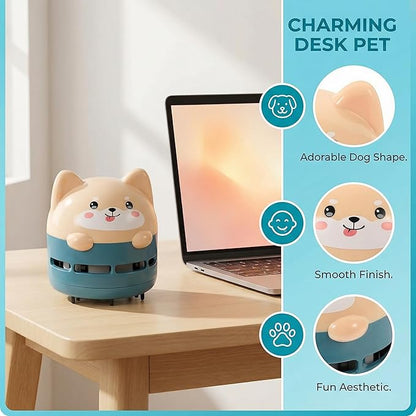 Homoyoyo Desktop Vacuum Cleaner Mini Table Dust Sweeper Cute Portable for Computer Keyboard Home School Saving