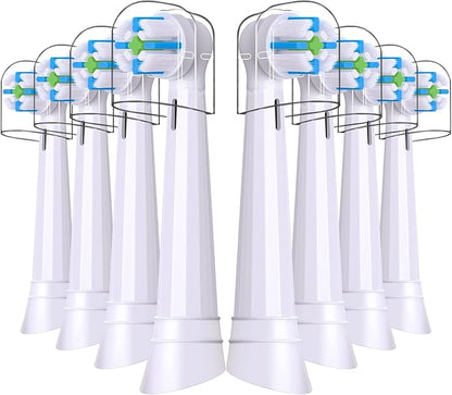 8 Pack IO Brush Head Compatible with Oral B IO 2/3/4/5/6/7/8/9/10/Deep Clean Electric Toothbrush, Replacement Heads Compatible with Oral B IO for Effective Cleaning (White)