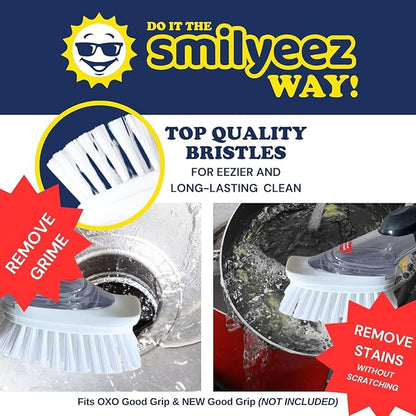 Smilyeez Replacement for OXO Dish Brush Refill Head, 4-Pack, Easy to Install Dish Brush Replacement Head, Dishwand Refills for OXO Brush